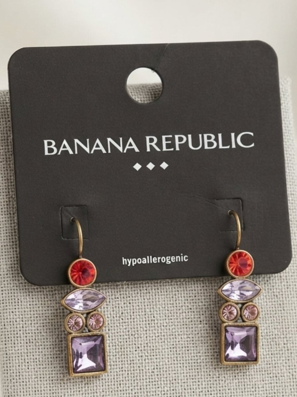 Banana Republic Multicolored Gemstone Dangle Earrings